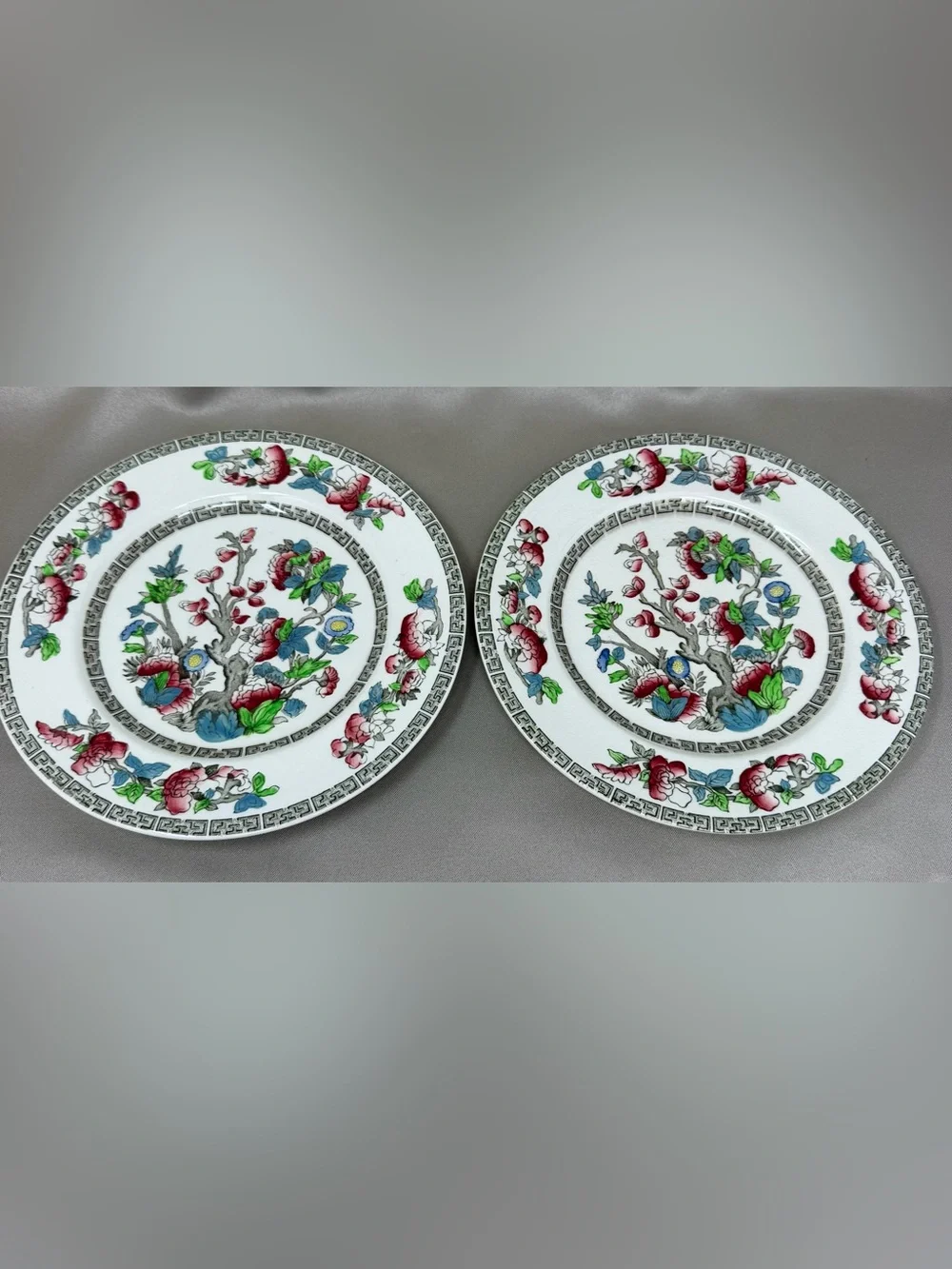 Johnson Brothers Indian Tree Green Key 10 Pc Vintage England Set